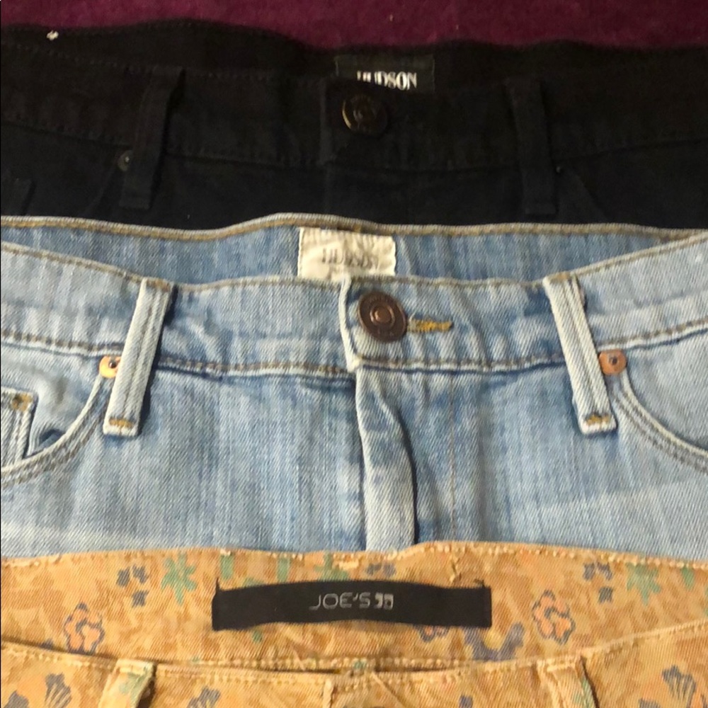 Designer Jean shorts trio